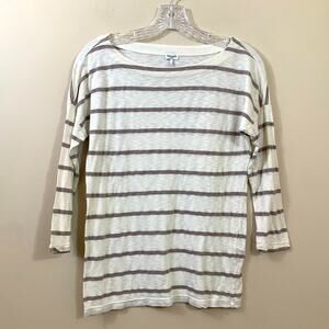 Splendid Striped Cream/Brown Top